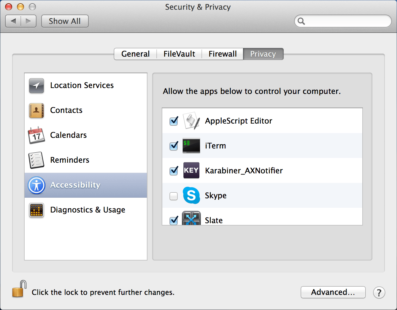 accessibility settings