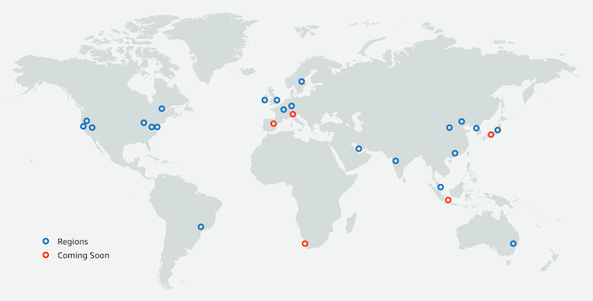 AWS datacenter are spread all around the globe